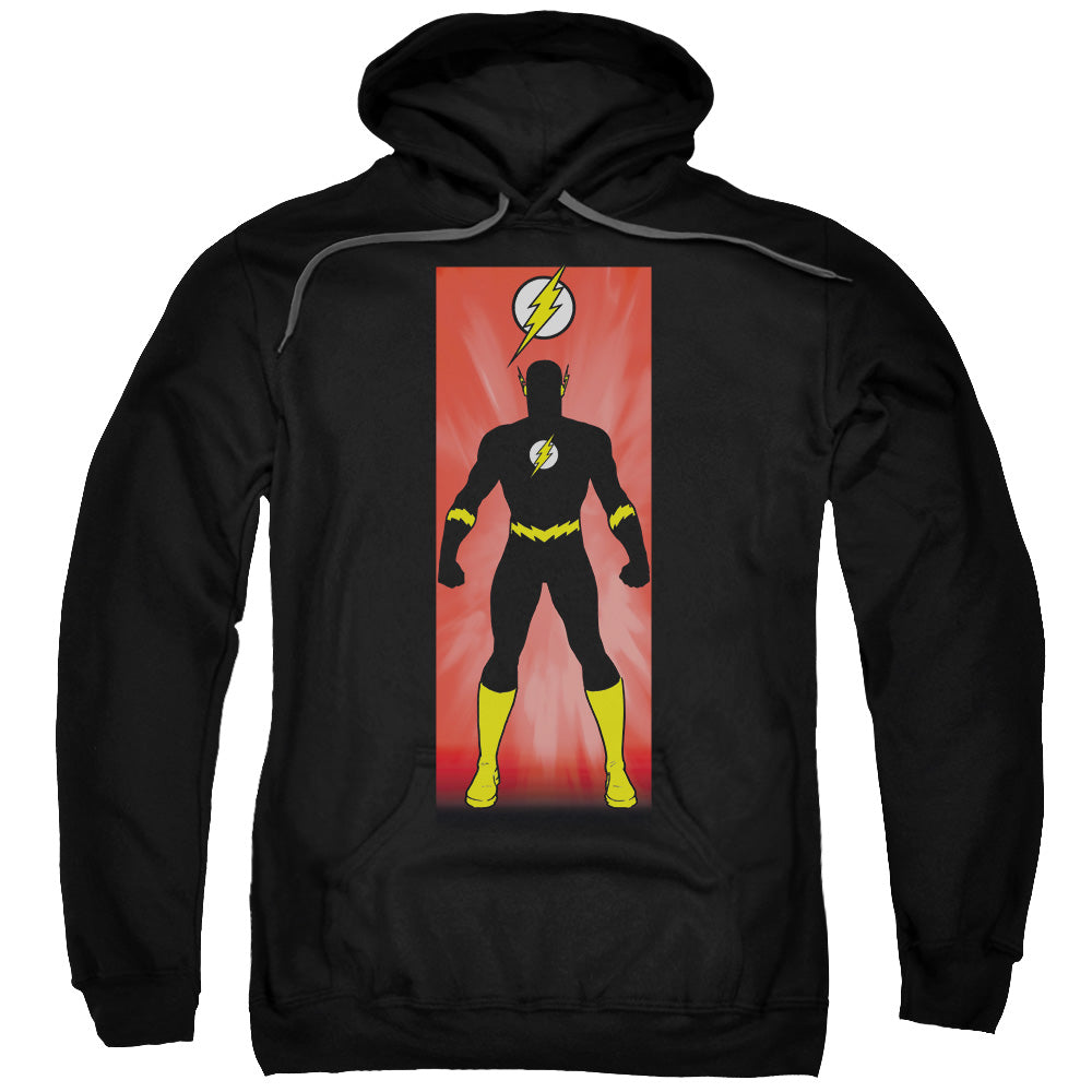 JLA/FLASH BLOCK - ADULT PULLOVER HOODIE - BLACK