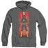 JLA/FLASH BLOCK - ADULT HEATHER HOODIE - BLACK