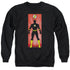 JLA/FLASH BLOCK - ADULT CREWNECK SWEATSHIRT - BLACK