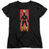 JLA/FLASH BLOCK - S/S WOMENS TEE - BLACK