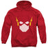 JLA/FLASH HEAD - ADULT PULLOVER HOODIE - RED