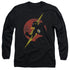 JLA/FLASH SYMBOL KNOCKOUT -  L/S ADULT 18/1  - BLACK