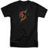 JLA/FLASH SYMBOL KNOCKOUT - S/S ADULT TALL 18/1 - BLACK