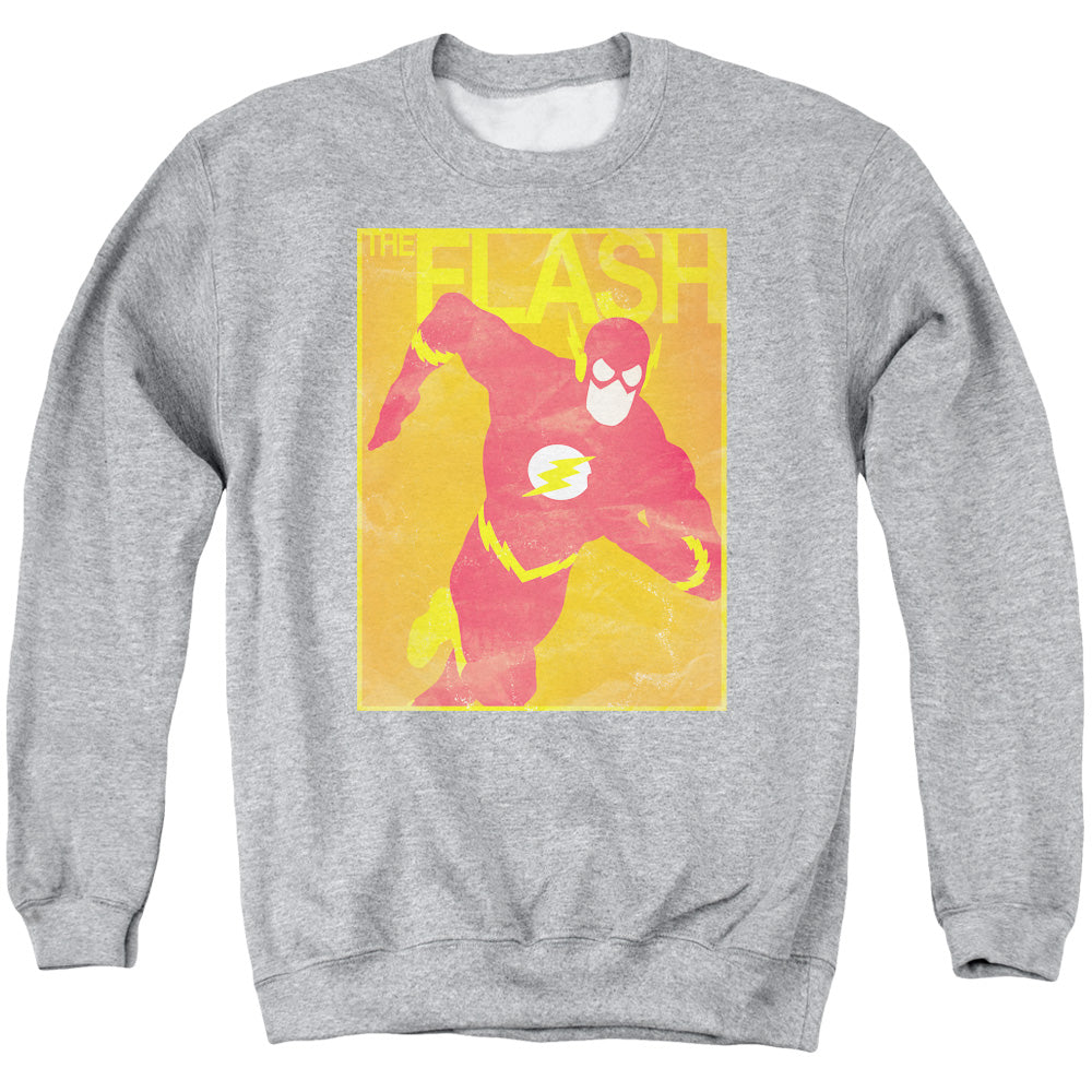 JLA/SIMPLE FLASH POSTER - ADULT CREWNECK SWEATSHIRT - ATHLETIC HEATHER