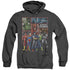 JLA/NEW JLA PANELS - ADULT HEATHER HOODIE - BLACK