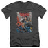 JLA/CRIME SYNDICATE - S/S ADULT V-NECK 30/1 - CHARCOAL