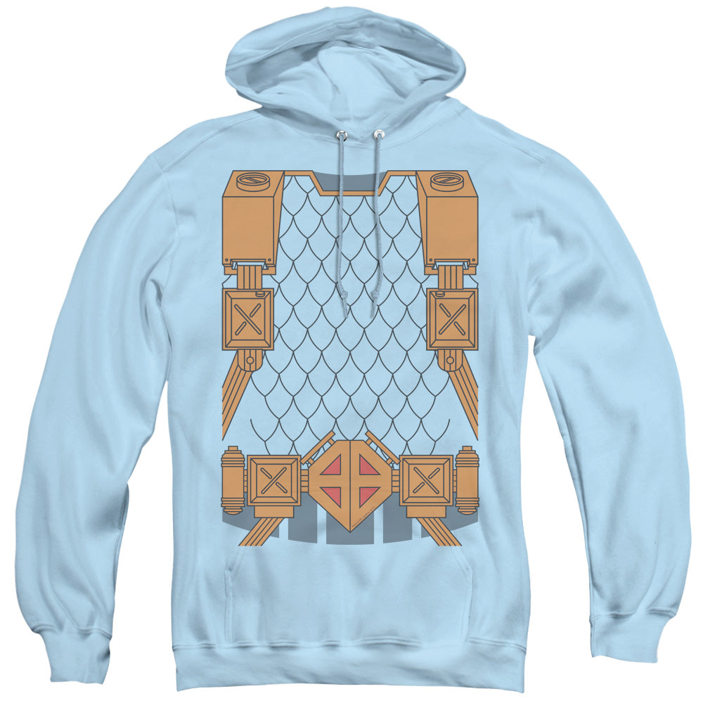 JLA/DEATHSTROKE UNIFORM - ADULT PULLOVER HOODIE - LIGHT BLUE