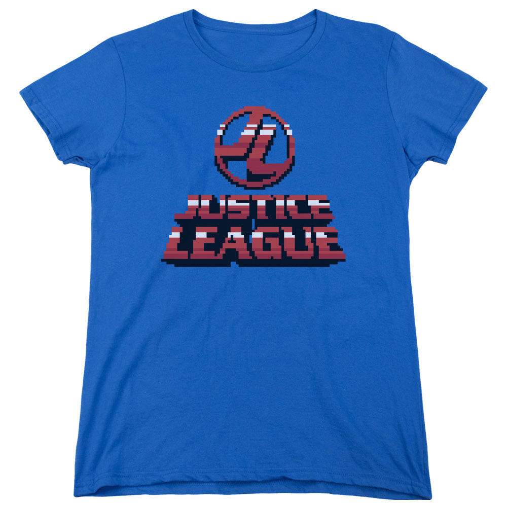 JLA/8 BIT JLA - S/S WOMENS TEE - ROYAL BLUE