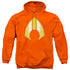 JLA/AQUAMAN LOGO - ADULT PULLOVER HOODIE - ORANGE