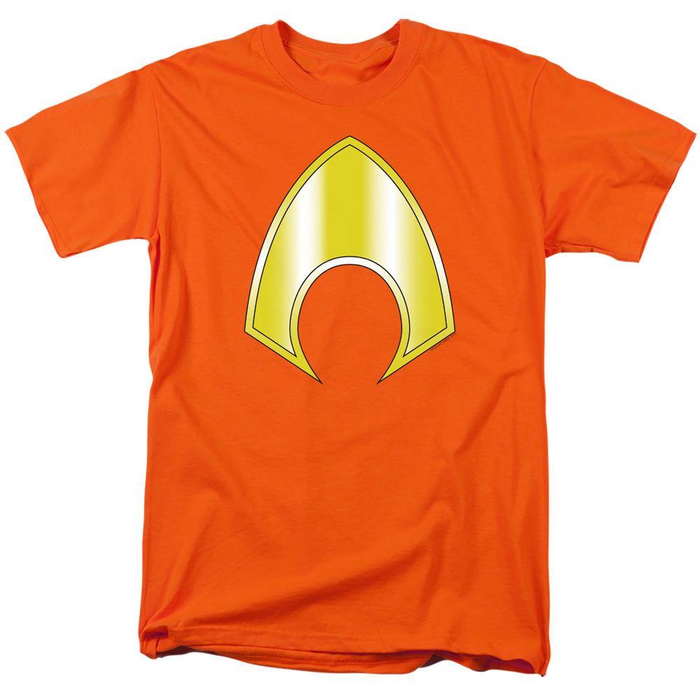JLA/AQUAMAN LOGO - S/S ADULT 18/1  -  ORANGE