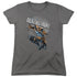 JLA/DEATHSTROKE RETRO - S/S WOMENS TEE - CHARCOAL