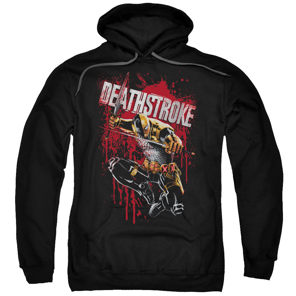 JLA/BLOOD SPLATTERED - ADULT PULLOVER HOODIE - BLACK