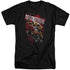 JLA/BLOOD SPLATTERED - S/S ADULT TALL 18/1 - BLACK