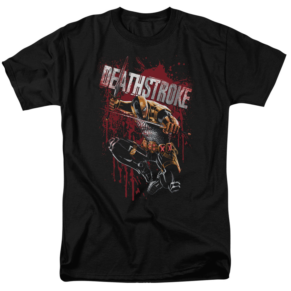 JLA/BLOOD SPLATTERED - S/S ADULT 18/1  -  BLACK