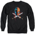 JLA/CROSSED SWORDS - ADULT CREWNECK SWEATSHIRT - BLACK