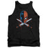 JLA/CROSSED SWORDS - ADULT TANK - BLACK