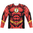 JLA/FLASH 52 (FRONT/BACK PRINT) - L/S ADULT POLY CREW  - MULTI
