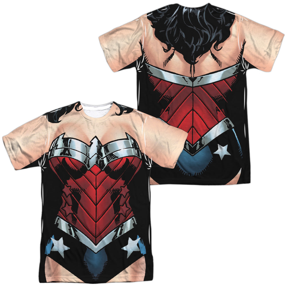 JLA/WONDER 52 (FRONT/BACK PRINT) - S/S ADULT POLY CREW - MULTI