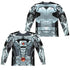 JLA/CYBORG (FRONT/BACK PRINT) - L/S ADULT POLY CREW  - MULTI