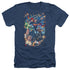 JLA/UNDER ATTACK - ADULT HEATHER - NAVY