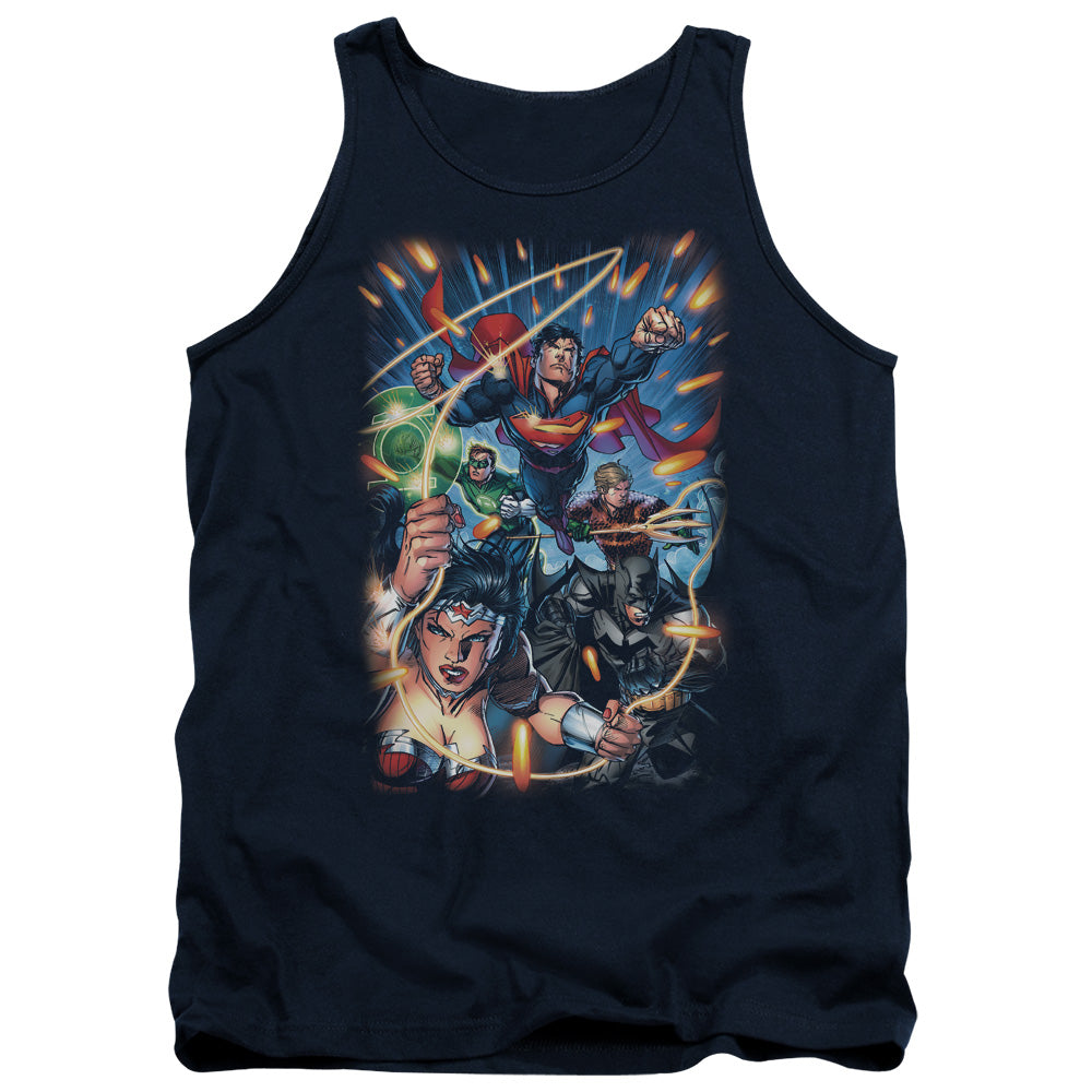 JLA/UNDER ATTACK - ADULT TANK - NAVY