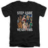 JLA/HEROINES - S/S ADULT V-NECK 30/1 - BLACK