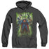 JLA/POWER BURST - ADULT HEATHER HOODIE - BLACK