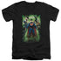 JLA/POWER BURST - S/S ADULT V-NECK 30/1 - BLACK