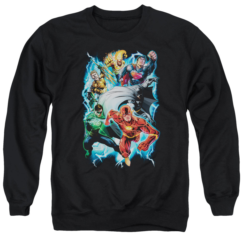 JLA/ELECTRIC TEAM - ADULT CREWNECK SWEATSHIRT - BLACK