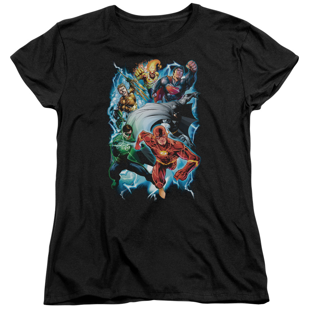 JLA/ELECTRIC TEAM - S/S WOMENS TEE - BLACK