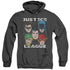 JLA/HEAD OF STATES - ADULT HEATHER HOODIE - BLACK