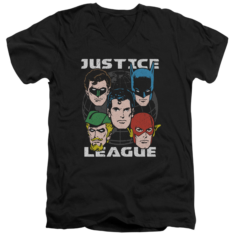 JLA/HEAD OF STATES - S/S ADULT V-NECK 30/1 - BLACK