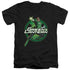JLA/LANTERN GLOW - S/S ADULT V-NECK 30/1 - BLACK