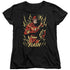 JLA/FLASH FLARE - S/S WOMENS TEE - BLACK
