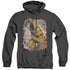 JLA/REVERSED - ADULT HEATHER HOODIE - BLACK
