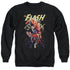 JLA/RIPPING APART - ADULT CREWNECK SWEATSHIRT - BLACK