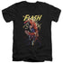 JLA/RIPPING APART - S/S ADULT V-NECK 30/1 - BLACK