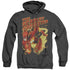 JLA/SCARLET SPEEDSTER - ADULT HEATHER HOODIE - BLACK