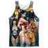 JLA/GALS NIGHT OUT (FRONT/BACK PRINT) - ADULT POLY TANK TOP - MULTI