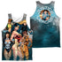 JLA/GALS NIGHT OUT (FRONT/BACK PRINT) - ADULT POLY TANK TOP - MULTI