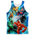 JLA/LIGHTNING TEAM (FRONT/BACK PRINT) - ADULT POLY TANK TOP - MULTI