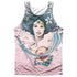 JLA/SKETCHED (FRONT/BACK PRINT) - ADULT POLY TANK TOP - MULTI