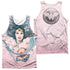 JLA/SKETCHED (FRONT/BACK PRINT) - ADULT POLY TANK TOP - MULTI