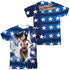 JLA/RIPPED FLAG (FRONT/BACK PRINT) - S/S ADULT POLY CREW - MULTI