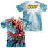 JLA/RIPPING AND TEARING (FRONT/BACK PRINT) - S/S ADULT POLY CREW - MULTI