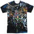 JLA/FOREVER EVIL (FRONT/BACK PRINT) - S/S ADULT POLY CREW - MULTI