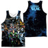 JLA/FOREVER EVIL (FRONT/BACK PRINT) - ADULT POLY TANK TOP - MULTI