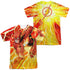 JLA/LIGHTNING DASH (FRONT/BACK PRINT) - S/S ADULT POLY CREW - MULTI