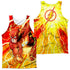 JLA/LIGHTNING DASH (FRONT/BACK PRINT) - ADULT POLY TANK TOP - MULTI
