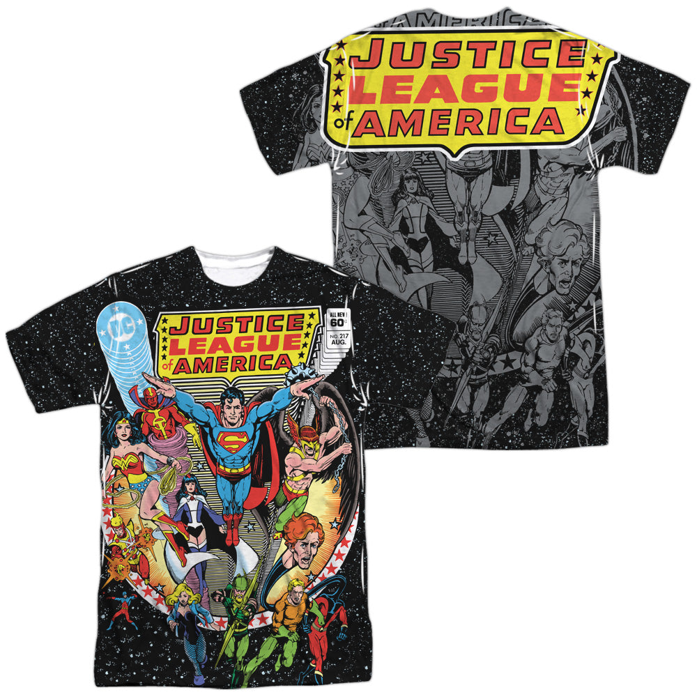 JLA/STARS (FRONT/BACK PRINT) - S/S ADULT POLY CREW - MULTI